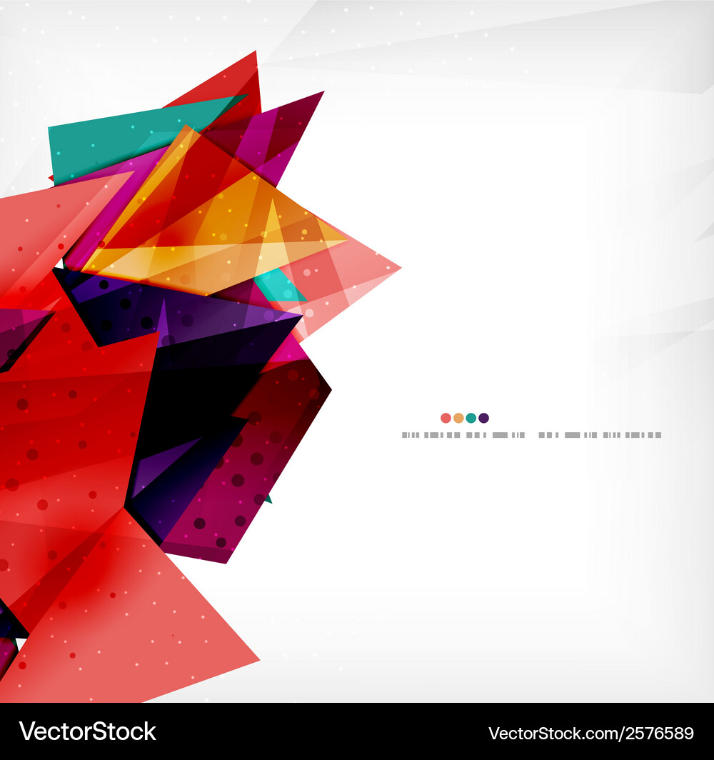 Modern 3d glossy overlapping triangles Vector Image