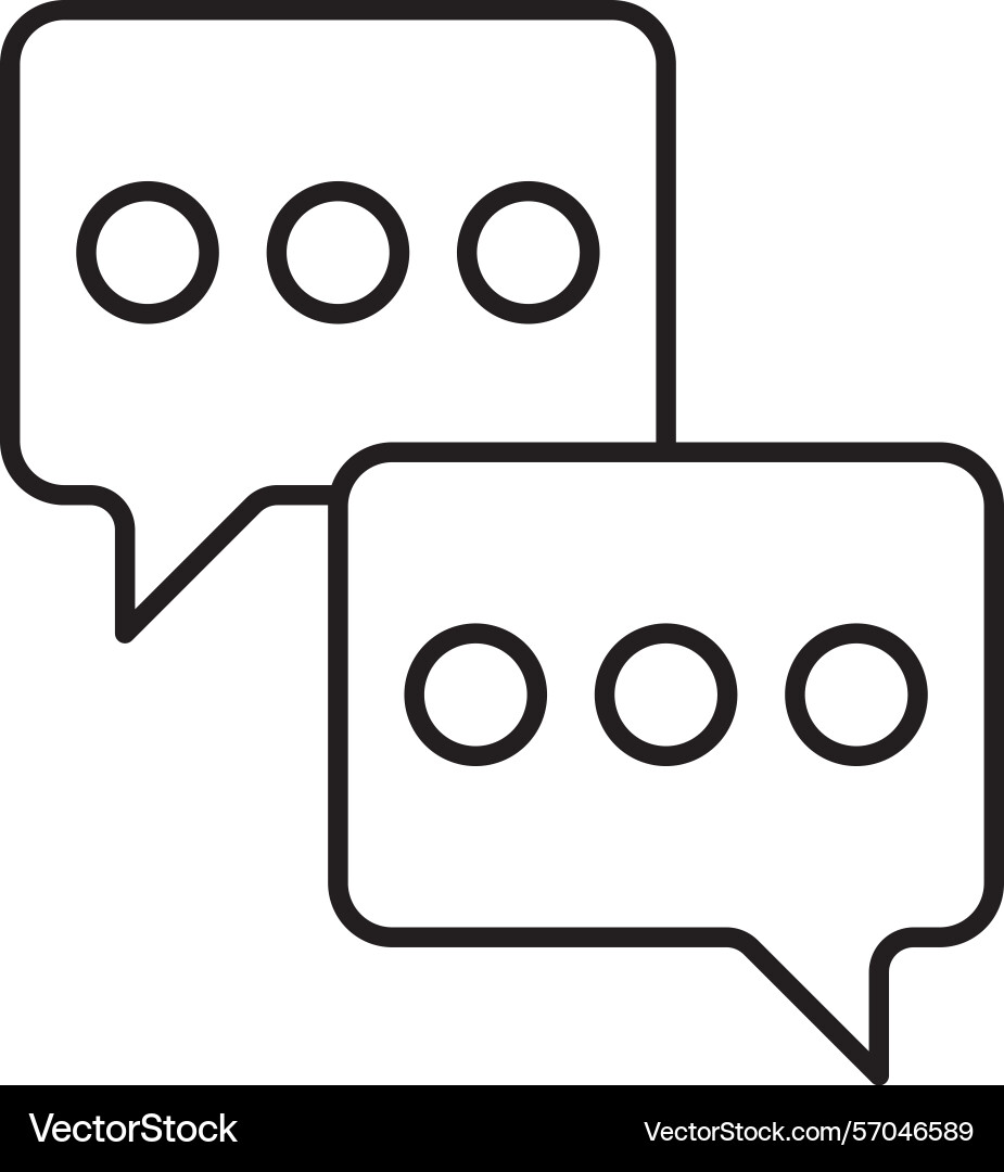 Talk line icon design vector image