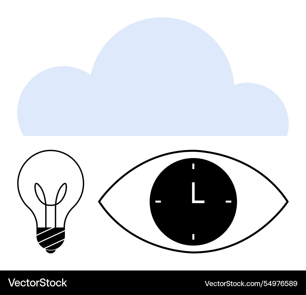 Vision and innovation concept with cloud vector image