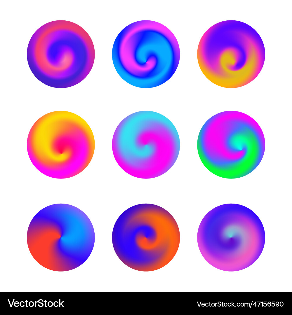 Abstract circle smooth gradient fluid shapes Abstract circle smooth gradient fluid shapes Vector Image
