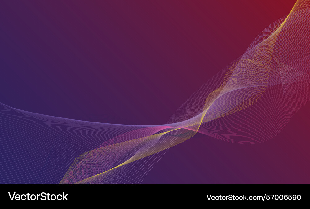 Abstract gradient wave lines background Vector Image