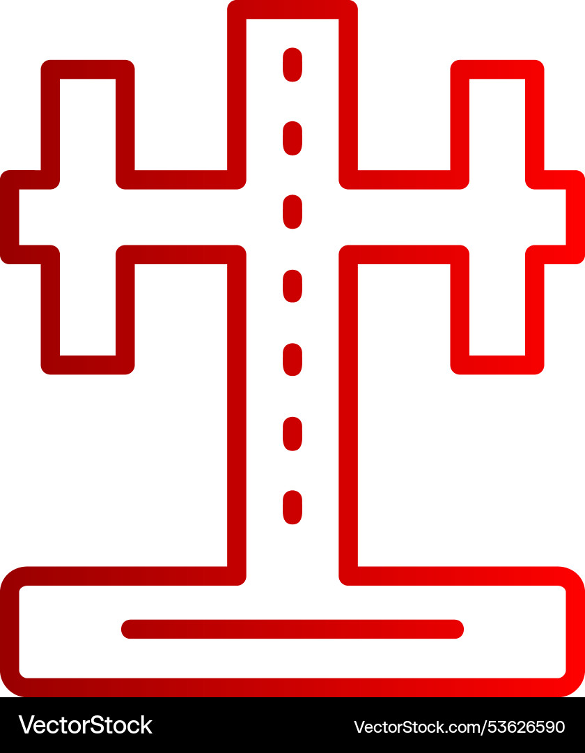 Lcd stand line gradient icon Vector Image