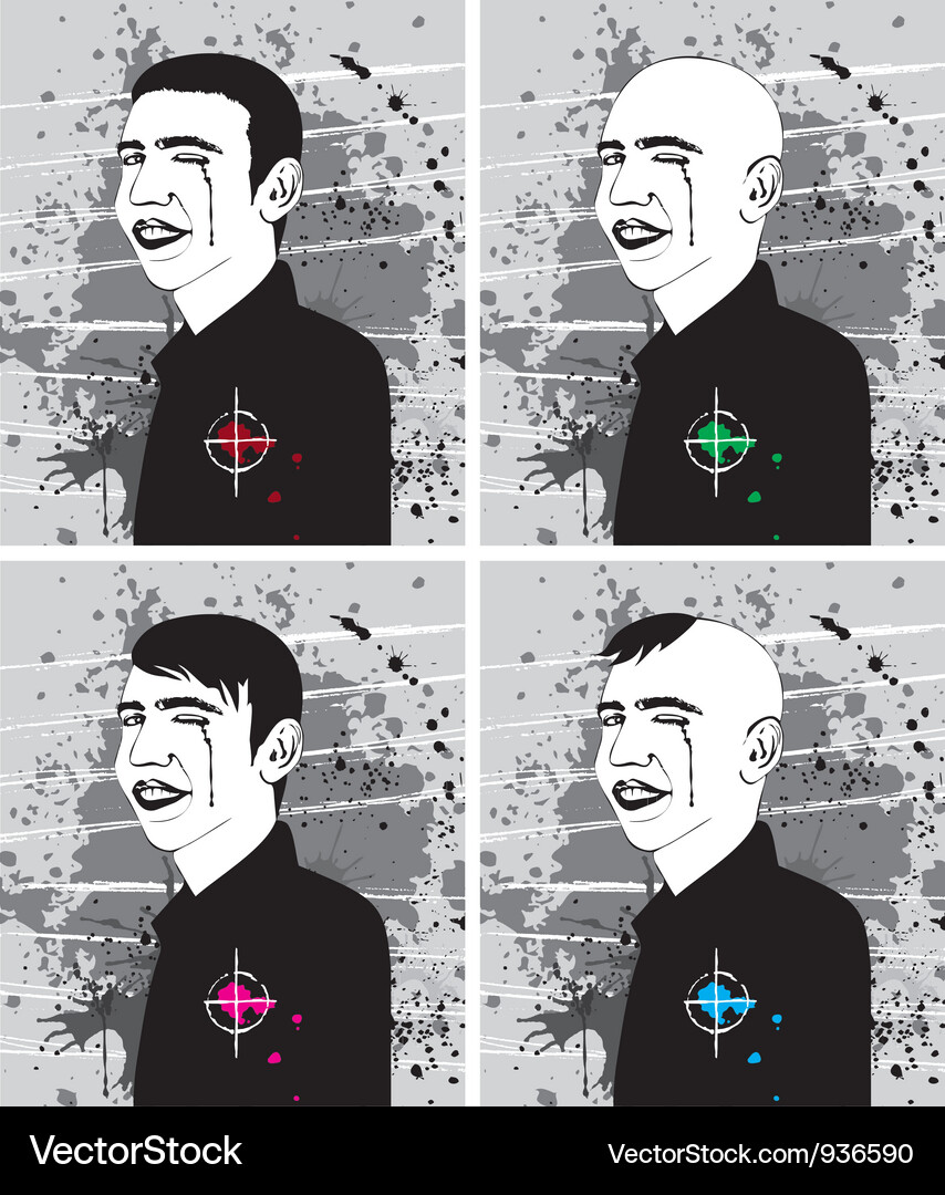 Man haircut face set Vector Image