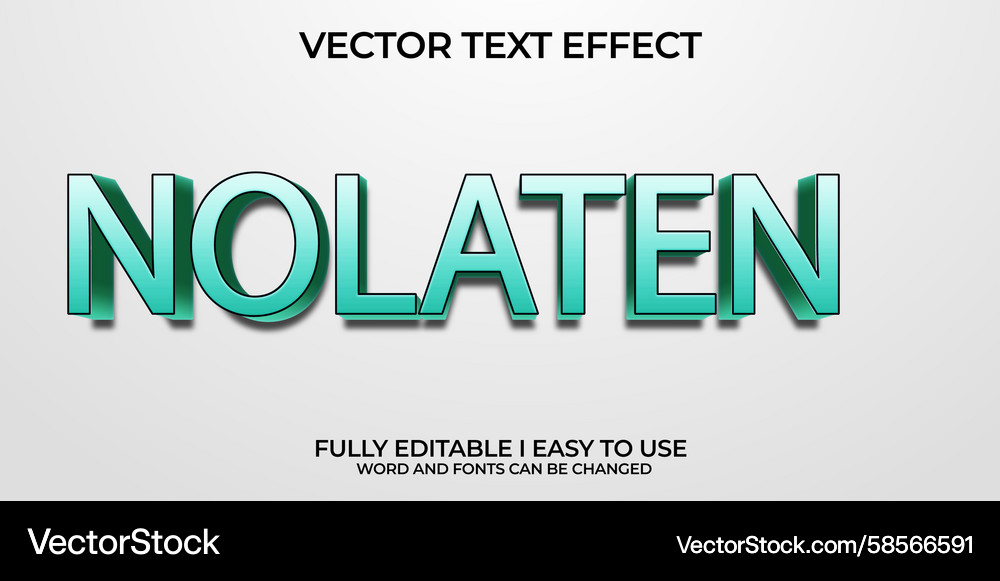 3D Text Effect - Dynamic Vector Image