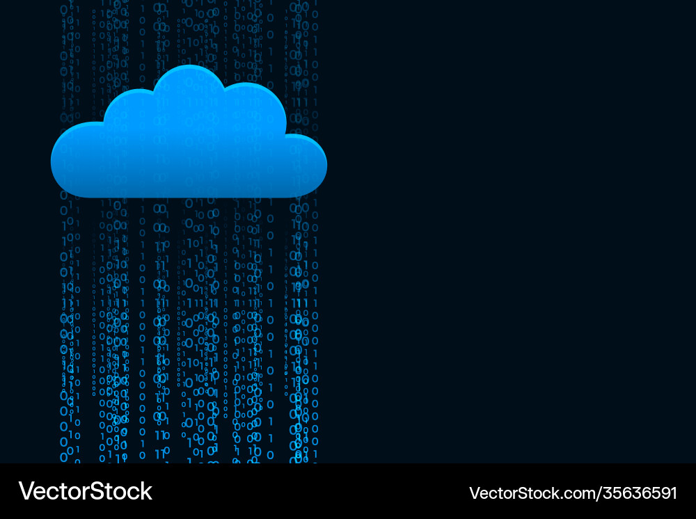 Data streaming cloud computing technology concept Data streaming cloud computing technology concept vector image