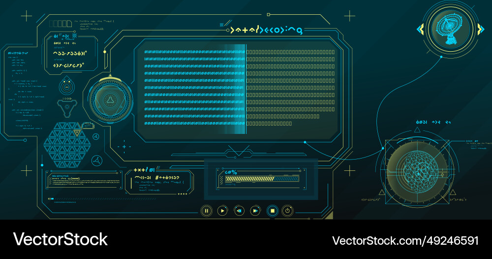 Futuristic hud design of sci-fi data Futuristic hud design of sci-fi data vector image