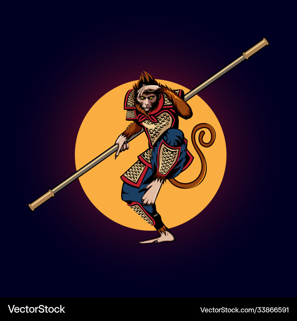 Monkey King - Journey to the West – Royalty-Free Vector | VectorStock