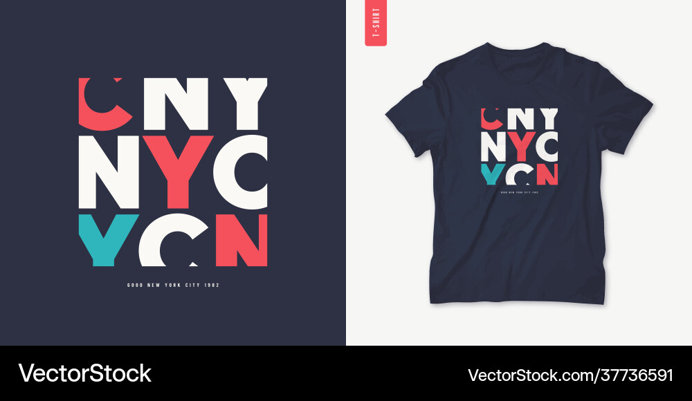 New york city letter t-shirt design poster New york city letter t-shirt design poster vektorbild