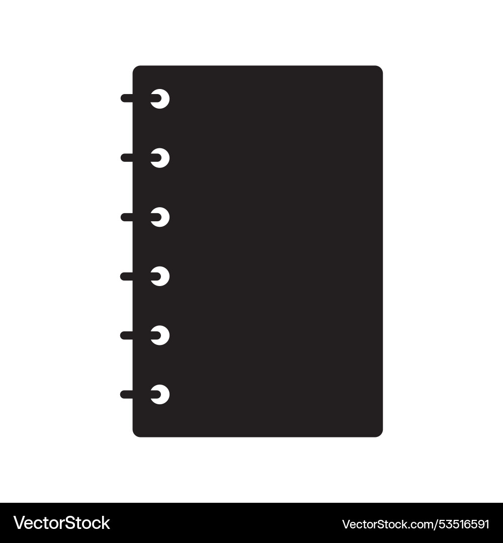 Notebook icon spiral bound symbol simple office Notebook icon spiral bound symbol simple office vector image