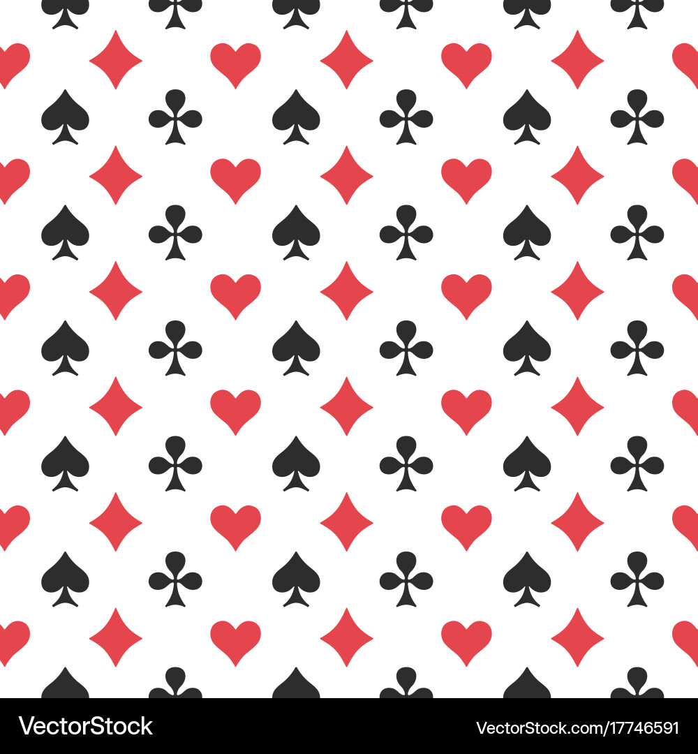 Playing Card Seamless Pattern vector image