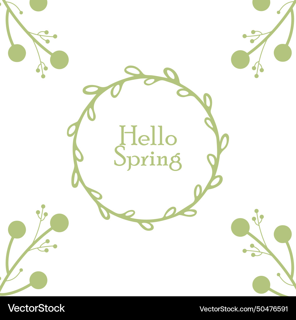 Spring greeting card for minimalistic packages Vector Image