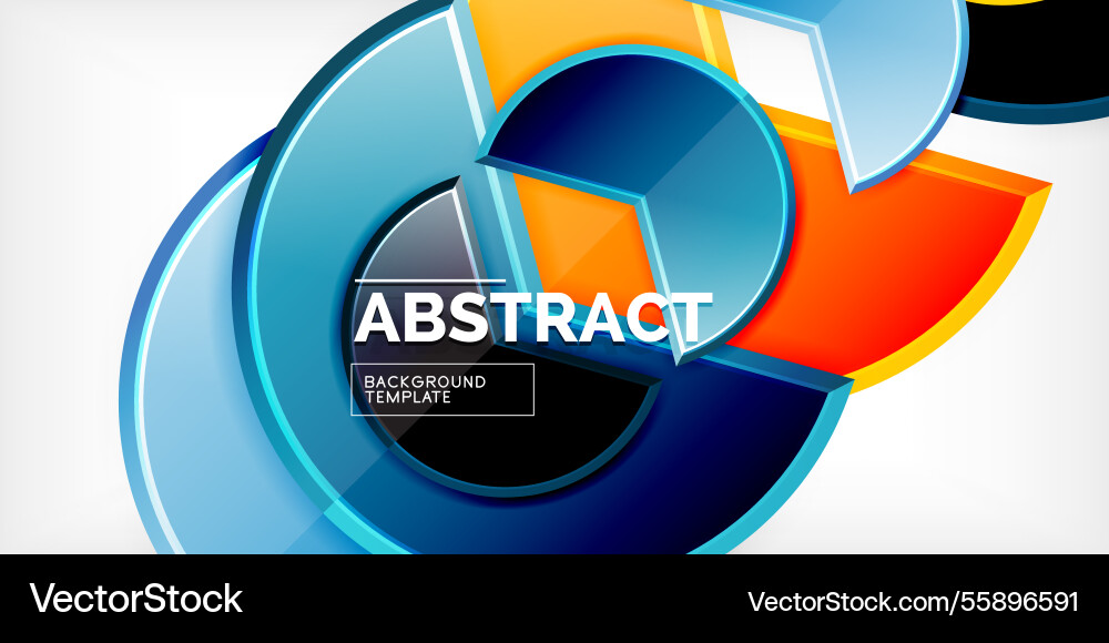 Trendy round shapes with triangular angle design Vector Image