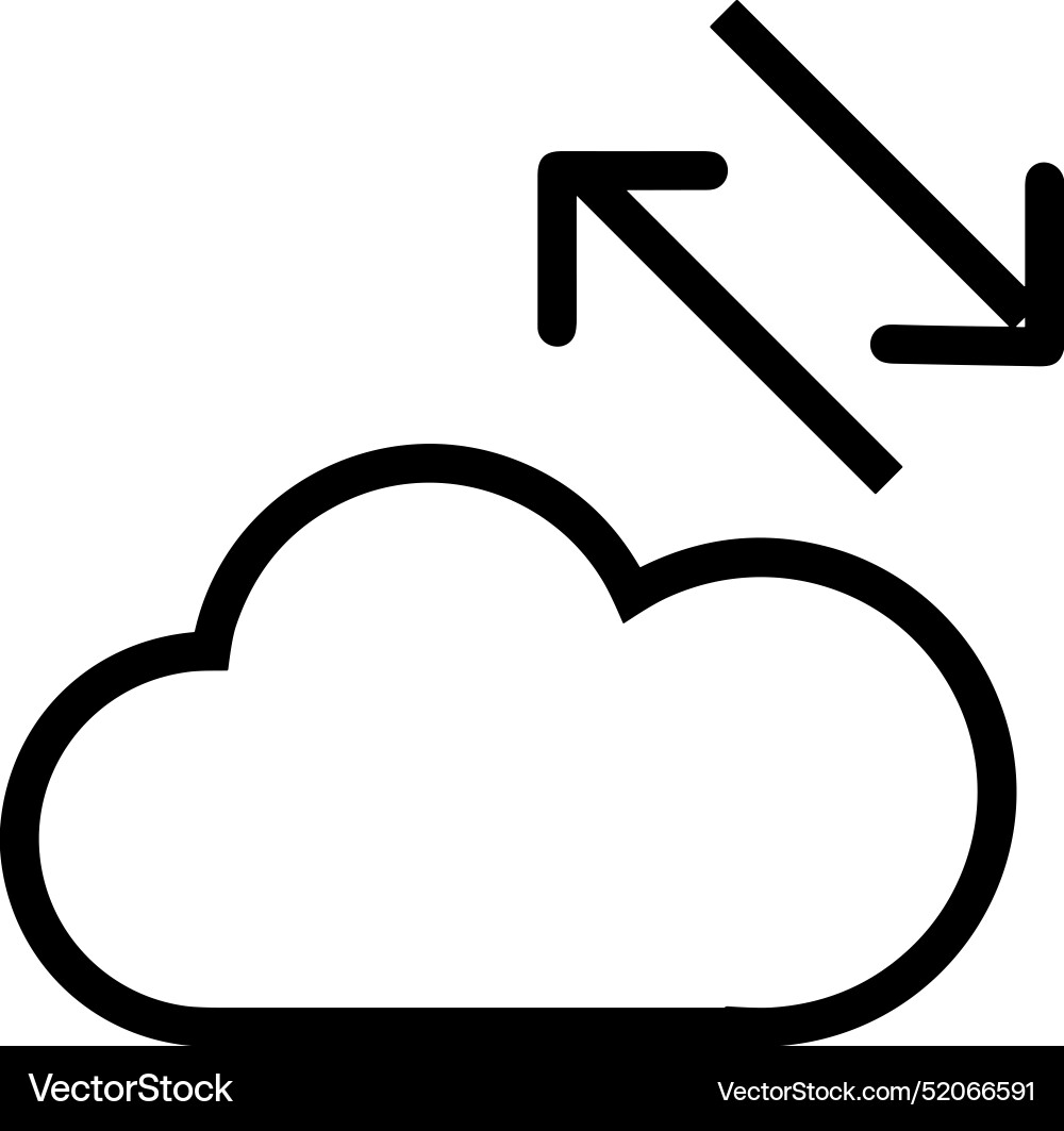 Upload outline icon symbol image Vector Image