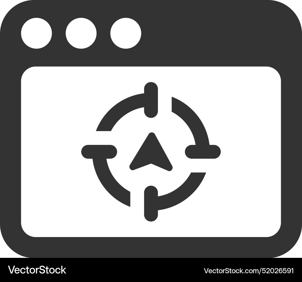 Web navigation icon vector image