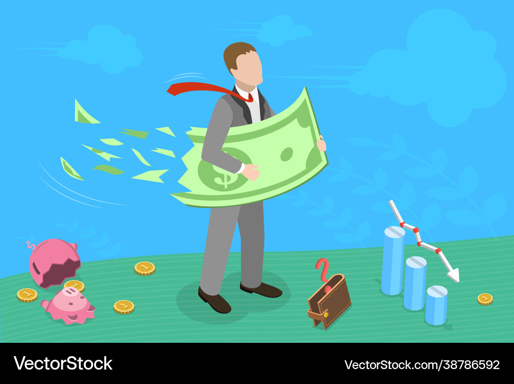 3d isometric flat conceptual Royalty Free Vector Image