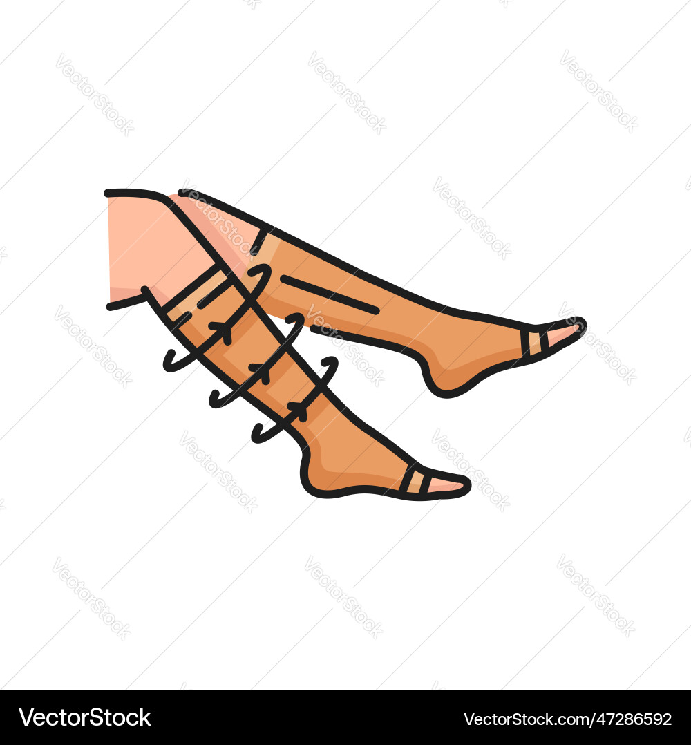 Compression socks stockings arrows waves Vector Image