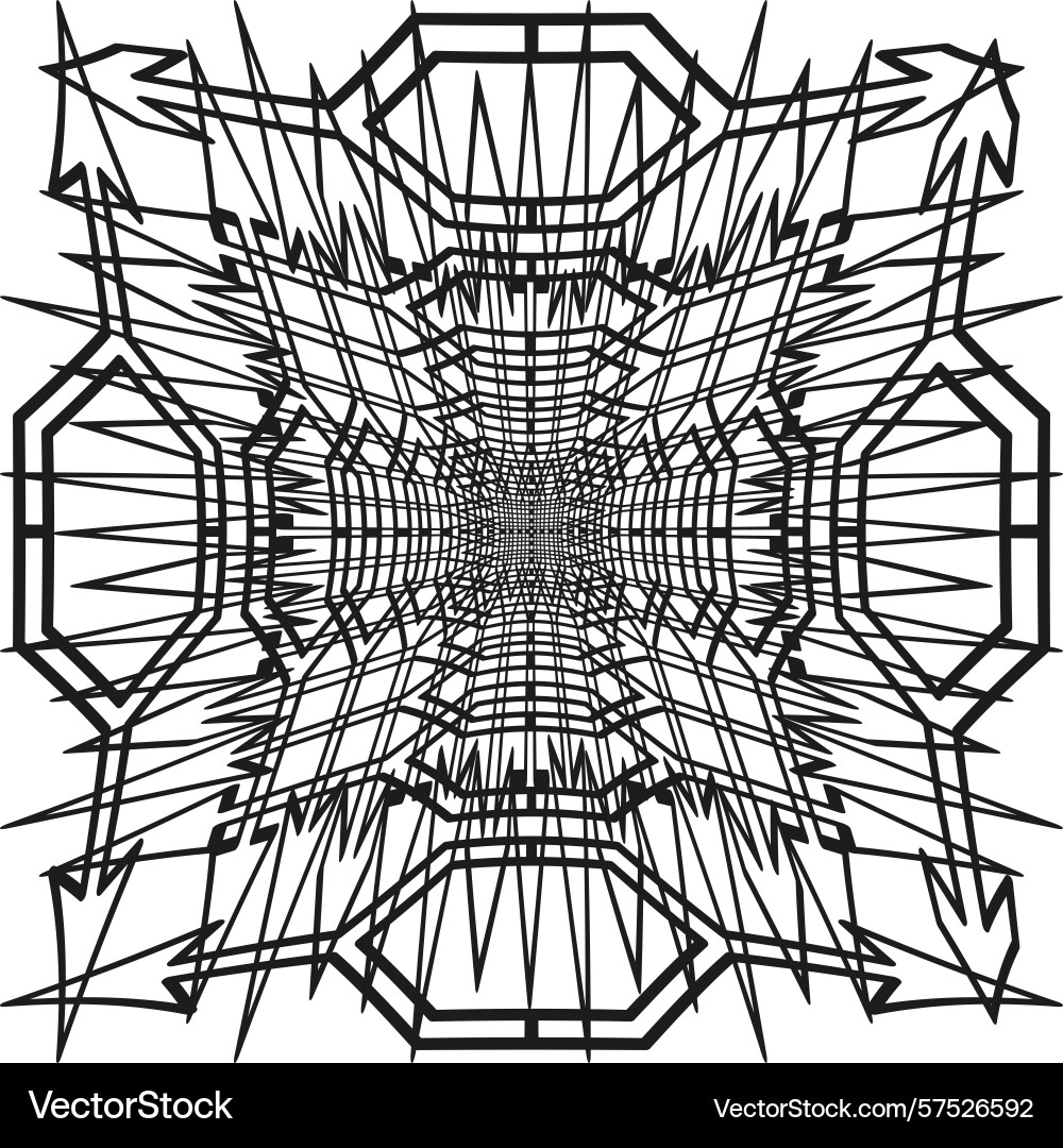 Distorted grid pattern warped lattice design Distorted grid pattern warped lattice design vector image