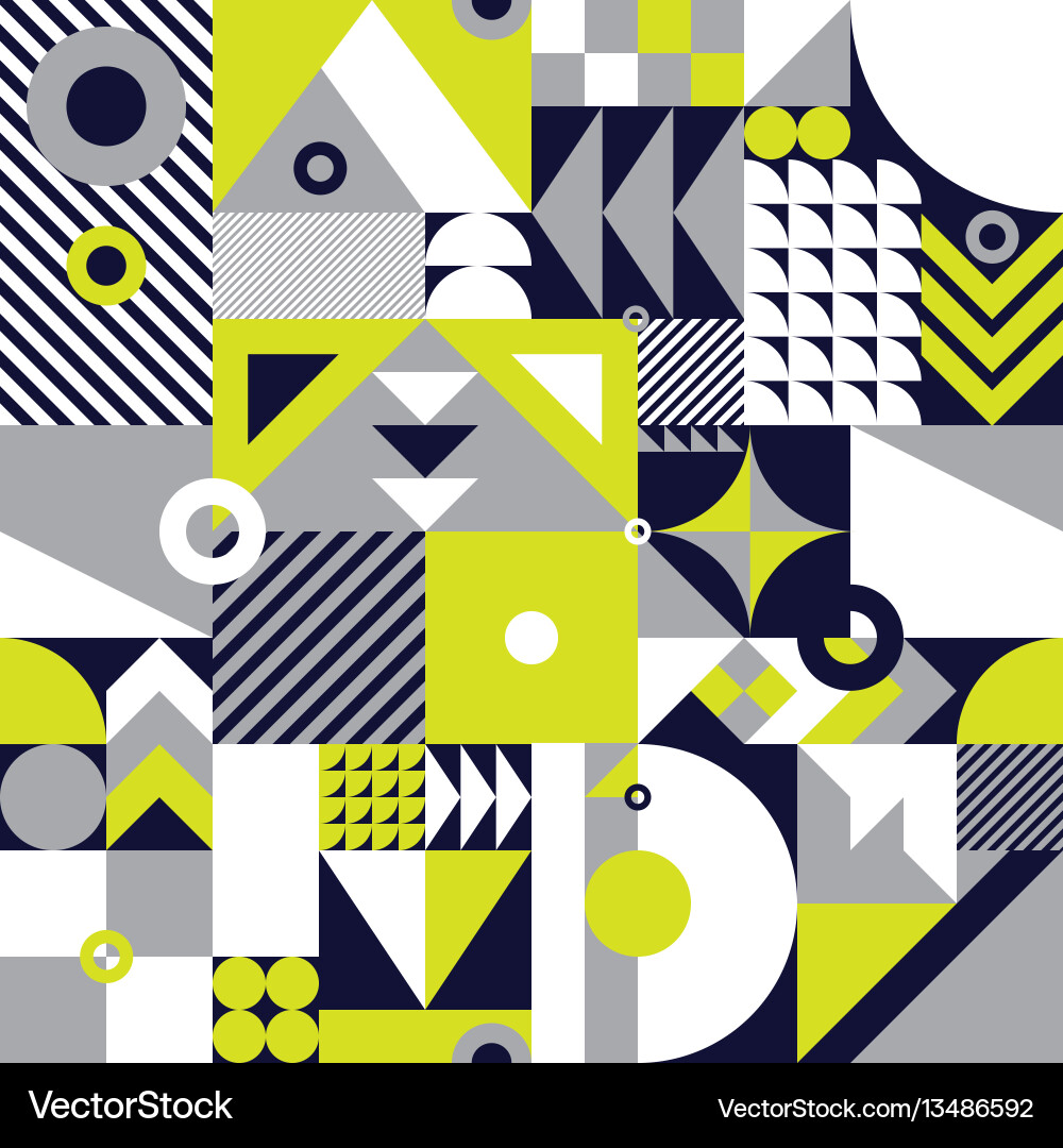 Geometric Mosaic Pattern vector image