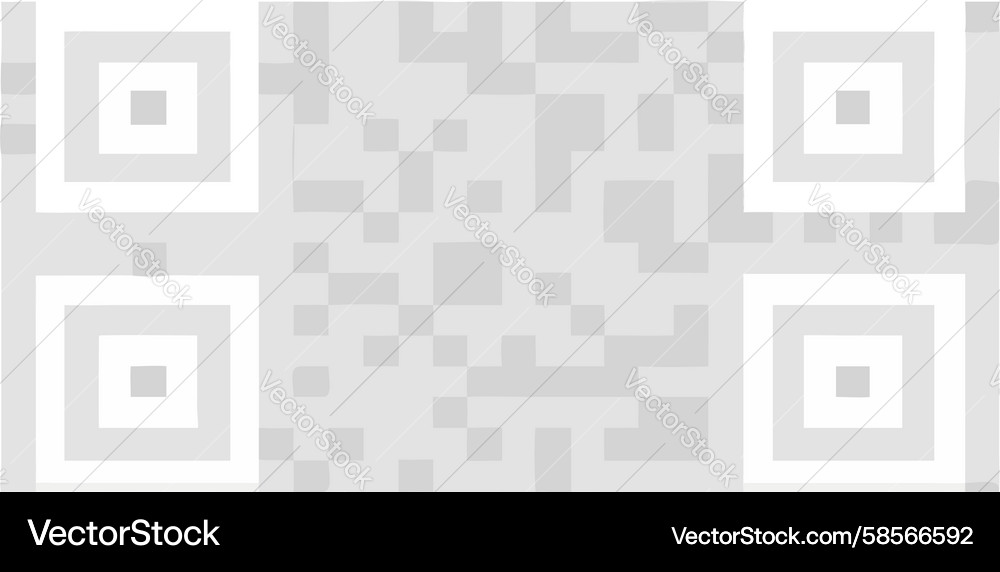 Pixelated QR Code Block Pattern Vector Image