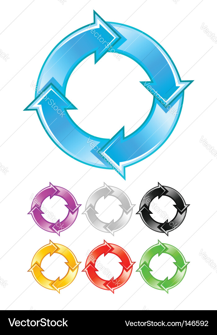 Rotation Arrow Icon Set Vector Image