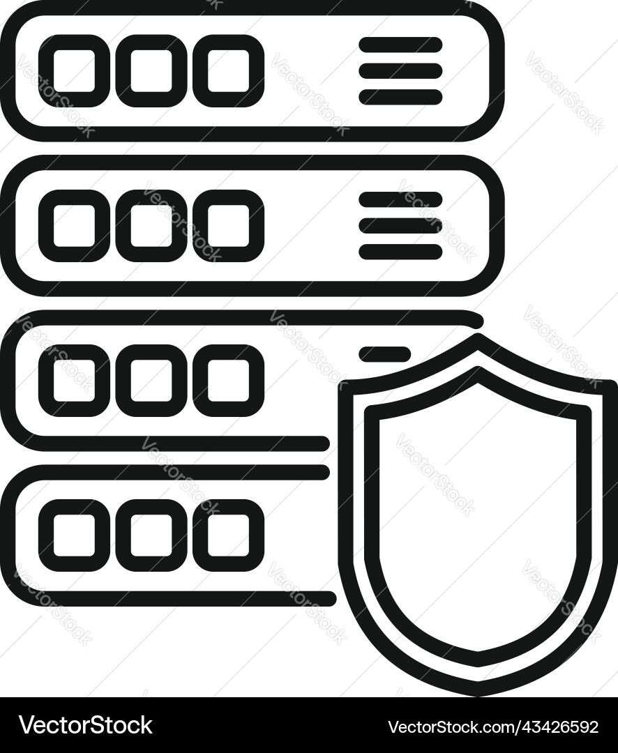Secure Server Icon vector image