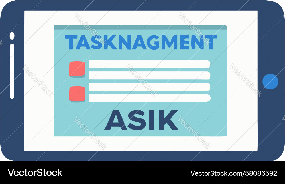 Tablet Request Form Interface Vector Image