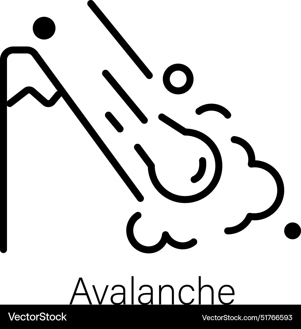 Avalanche Royalty Free Vector Image - VectorStock