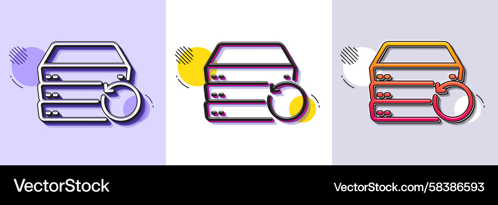 Backup Recovery Server Icon Vector Image