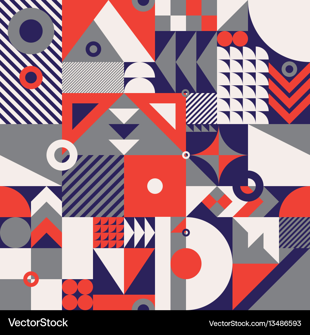 Geometric Mosaic Pattern vector image