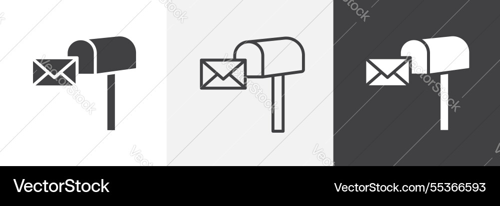 Mailbox icons collection graphic designs for ui Vector Image