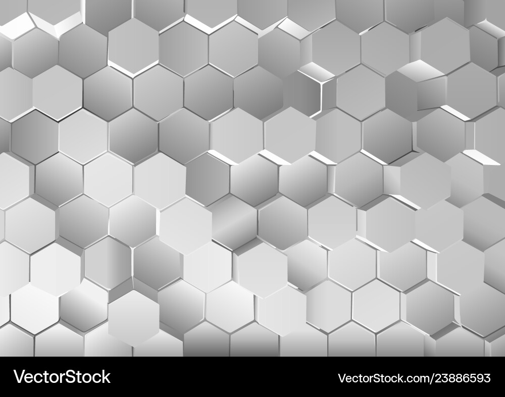 Metallic Hexagonal Pattern vector image