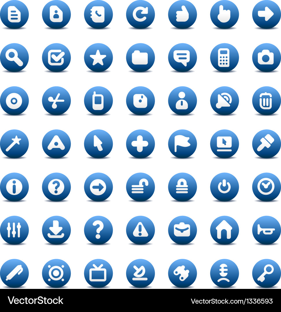 Modern Computer Interface Icons vector image