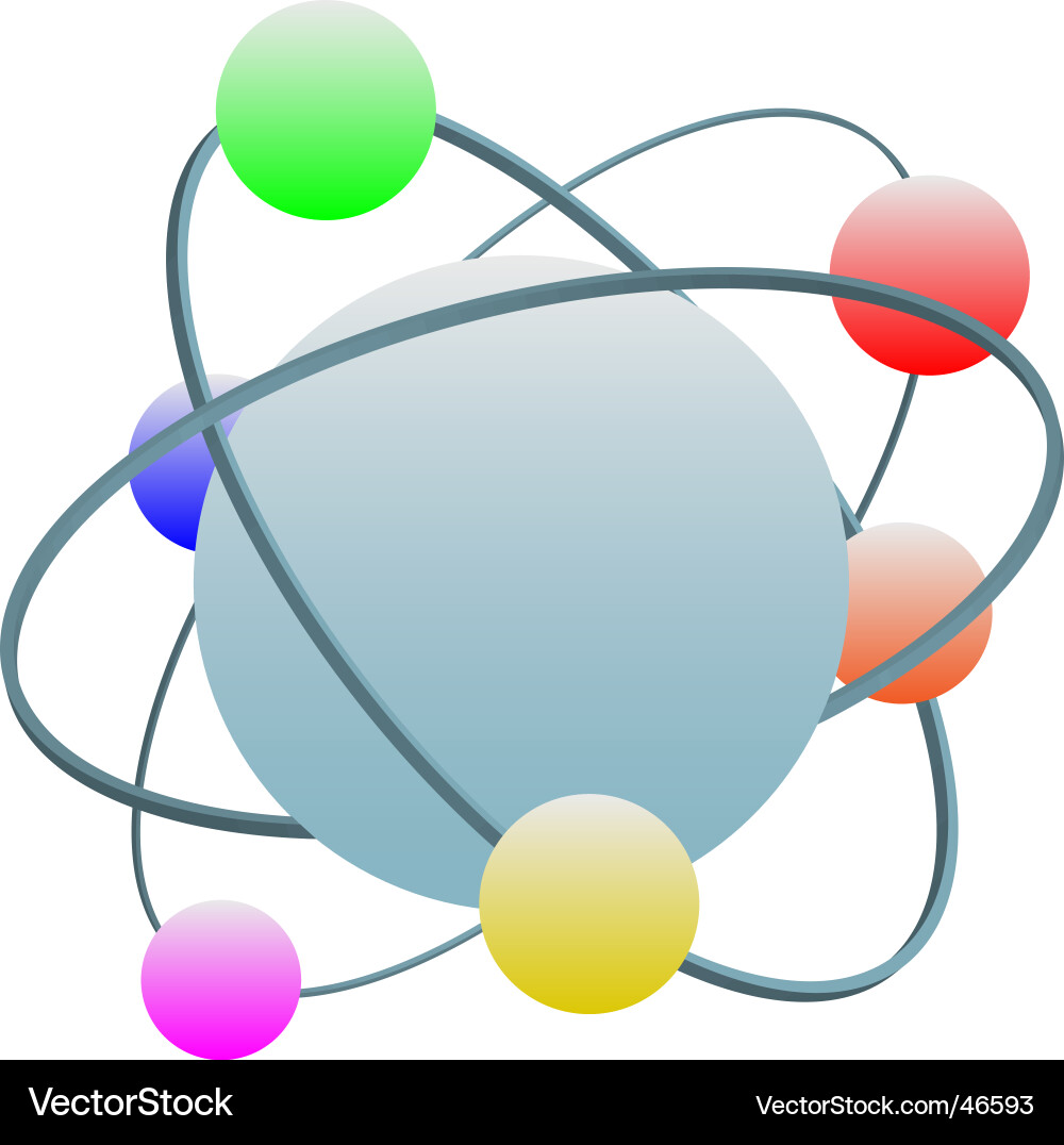 Quantum Atomic Symbol Vector Image