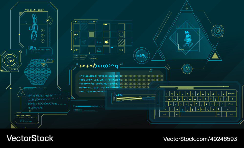 Scientific research data processing interface Scientific research data processing interface Vector Image