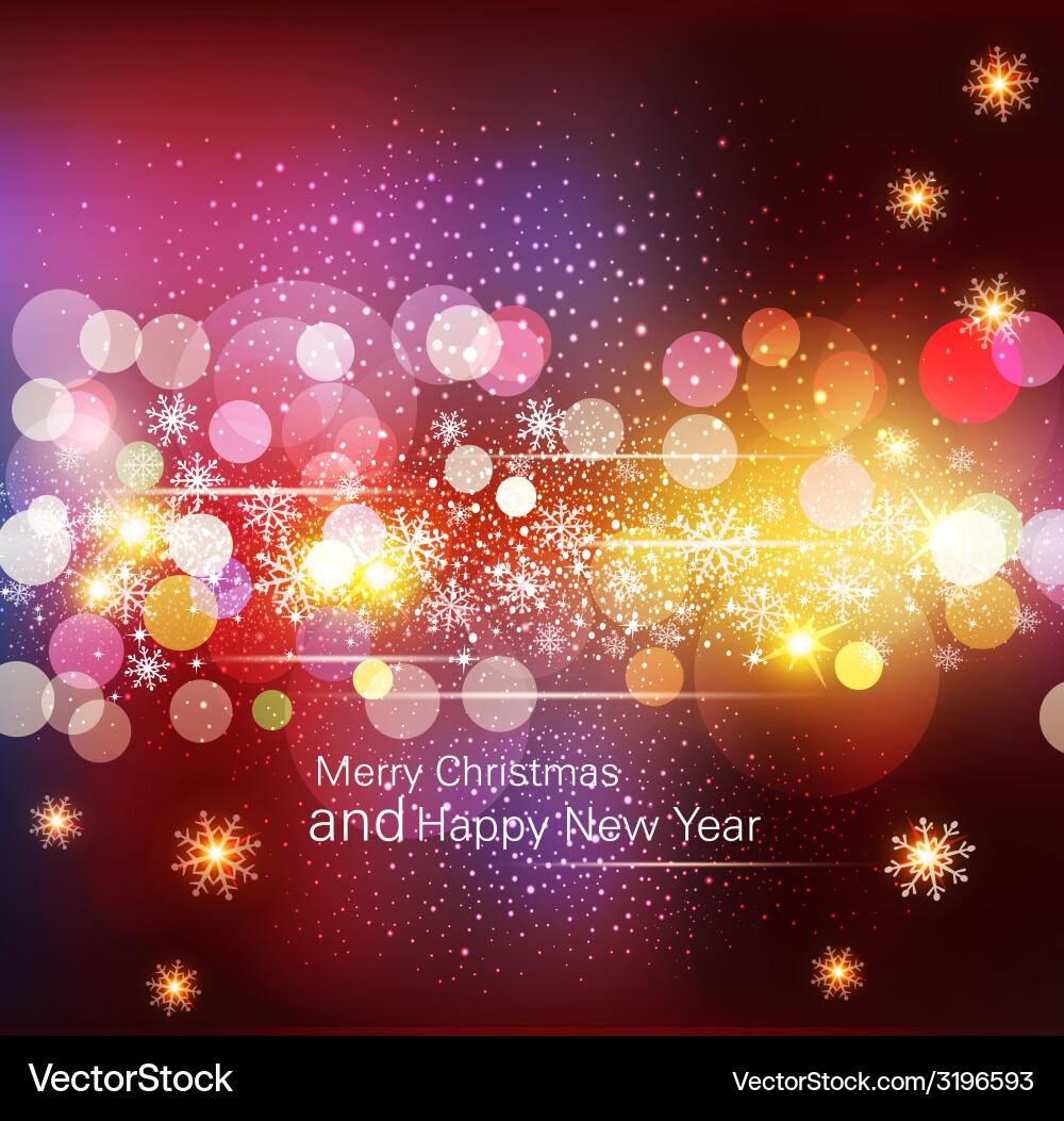 Sparkling Winter Snowflake Background vector image