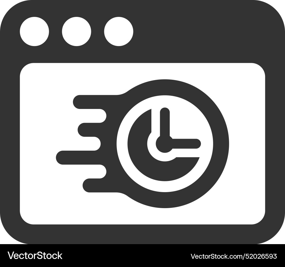 Web response time icon vector image
