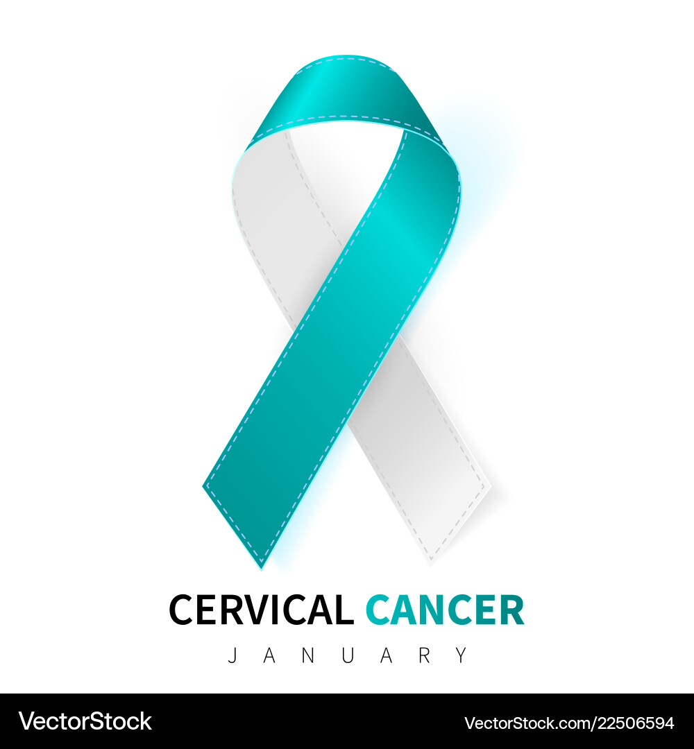 Cervical Cancer Awareness Ribbon Vector Image