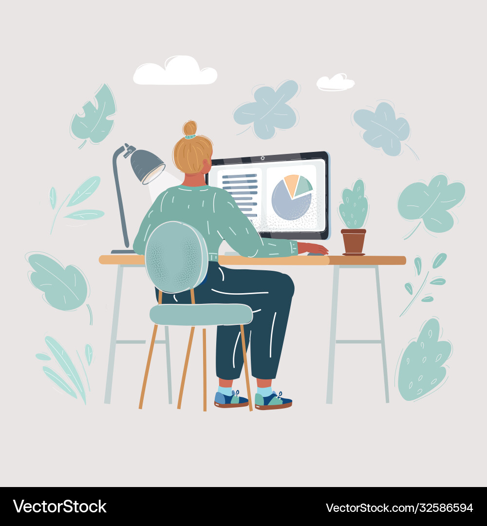 Entwickler mit Computer Entwickler mit Computer vektorbild