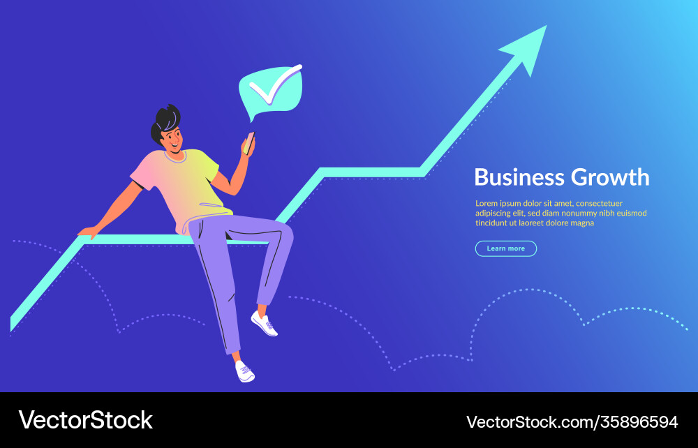 Man using mobile app for online banking Man using mobile app for online banking vector image
