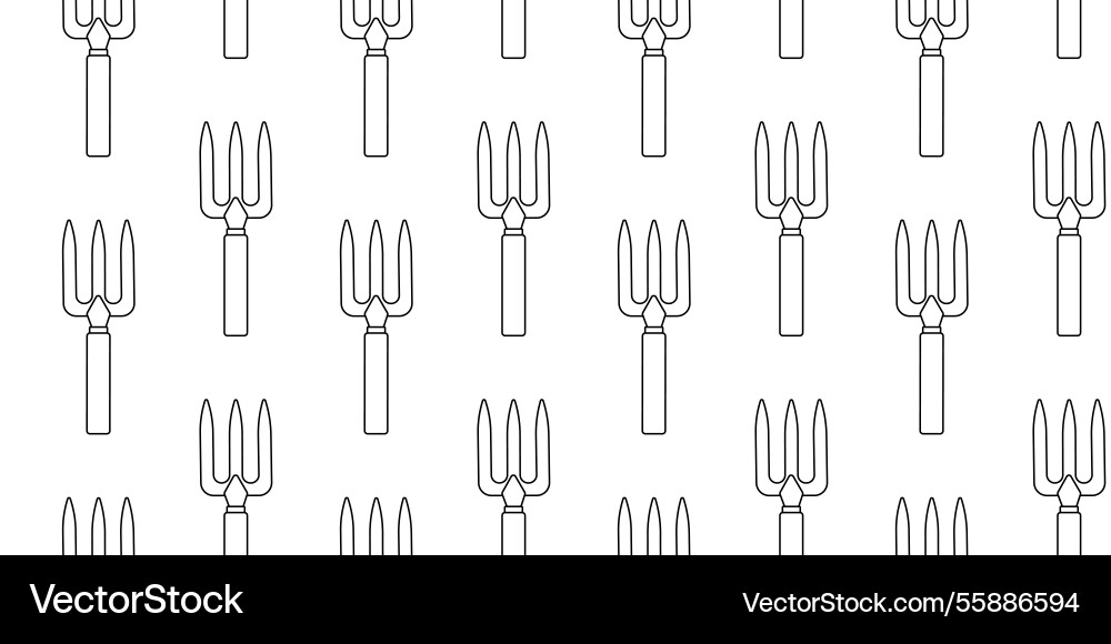 Repeating pattern of fork Vector Image