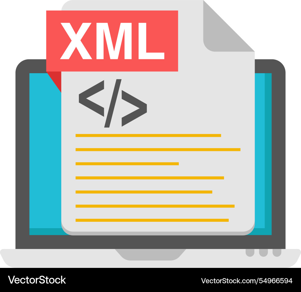 Xml file vector image