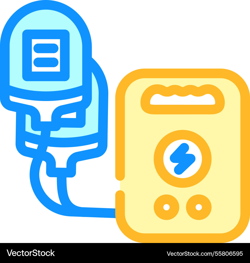 Aed automated external defibrillator color icon Aed automated external defibrillator color icon Vector Image