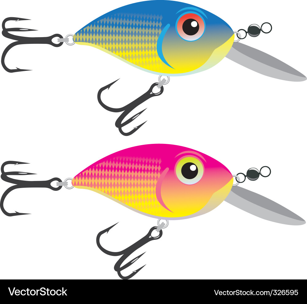 Blue Fishing Wobbler Bait Vector Image