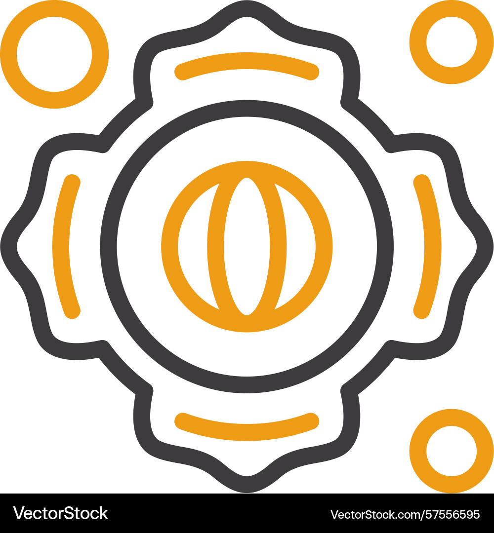 Firefighter patch two color icon Vector Image