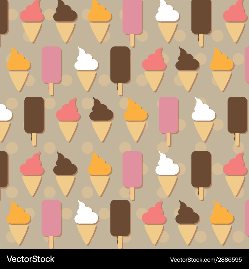 Ice Cream Pattern Background Vector Image