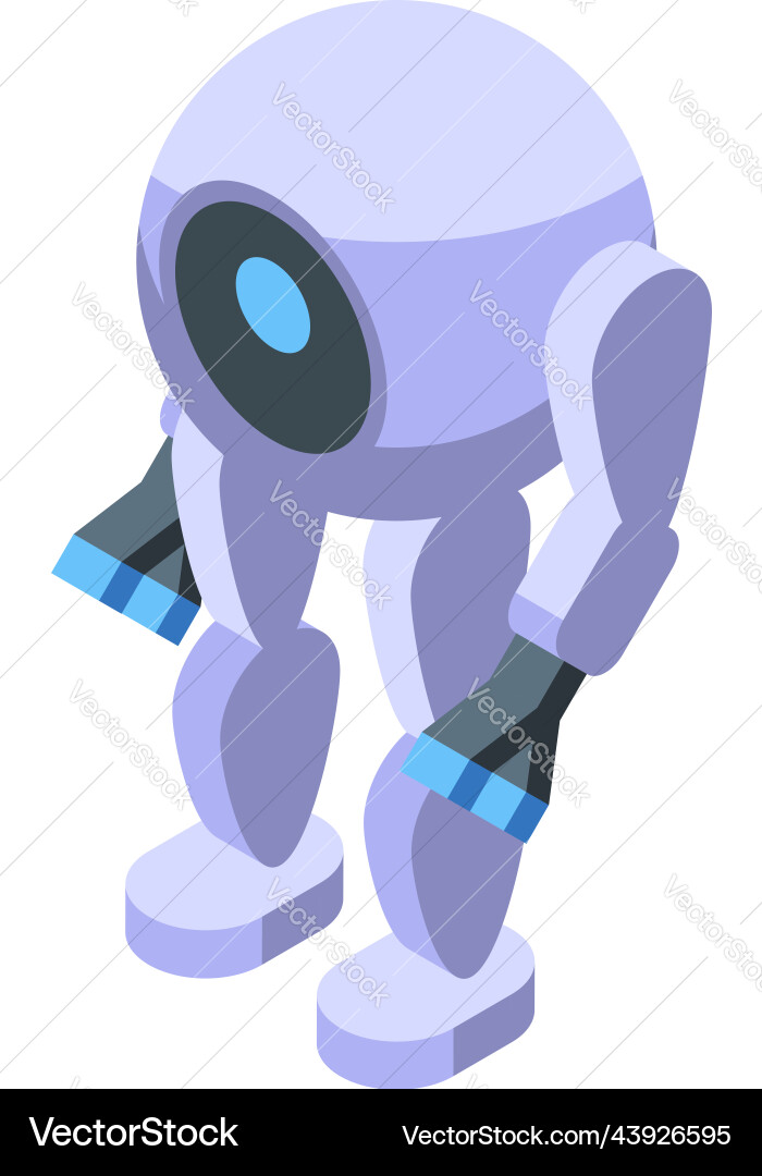 One camera robot icon isometric smart robotics One camera robot icon isometric smart robotics vector image