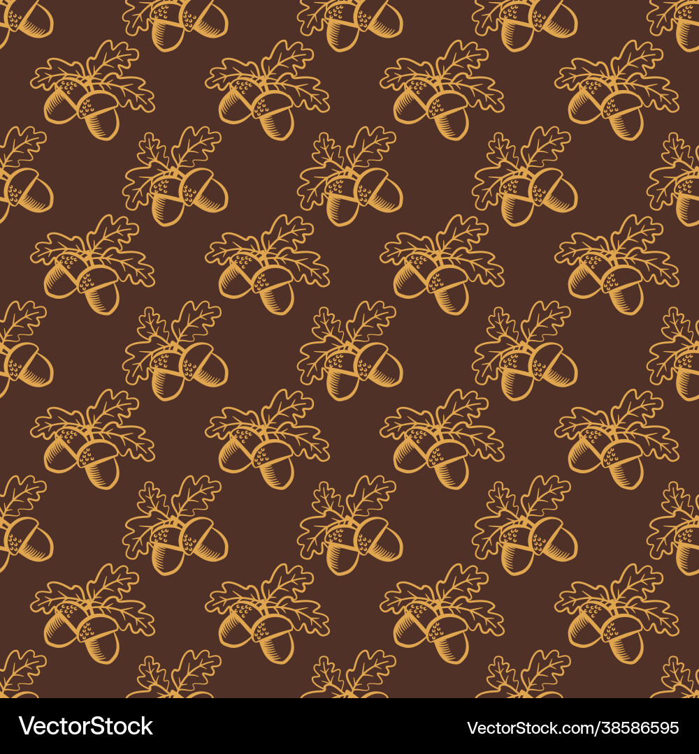 Seamless pattern with acorns background Seamless pattern with acorns background vector image