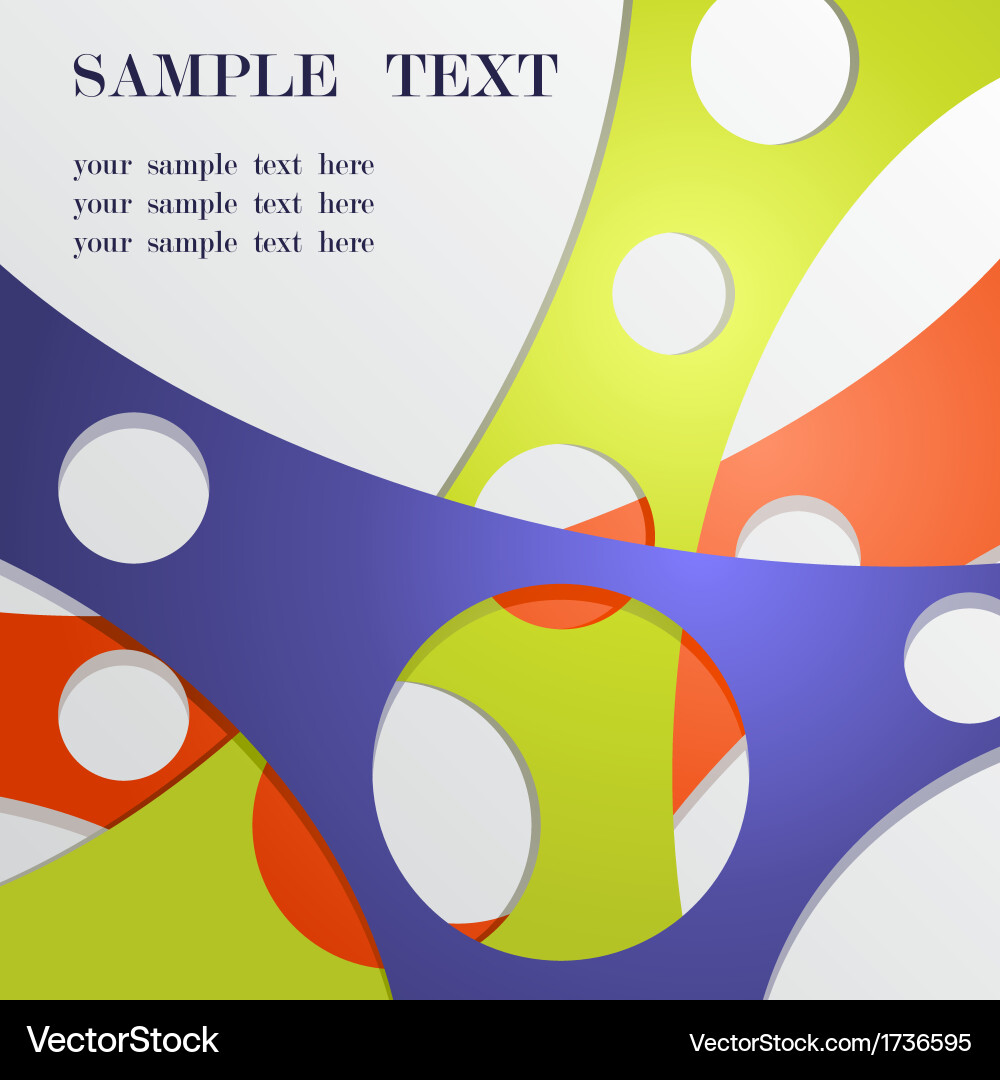 Shine background with three stripe and sample text vector image