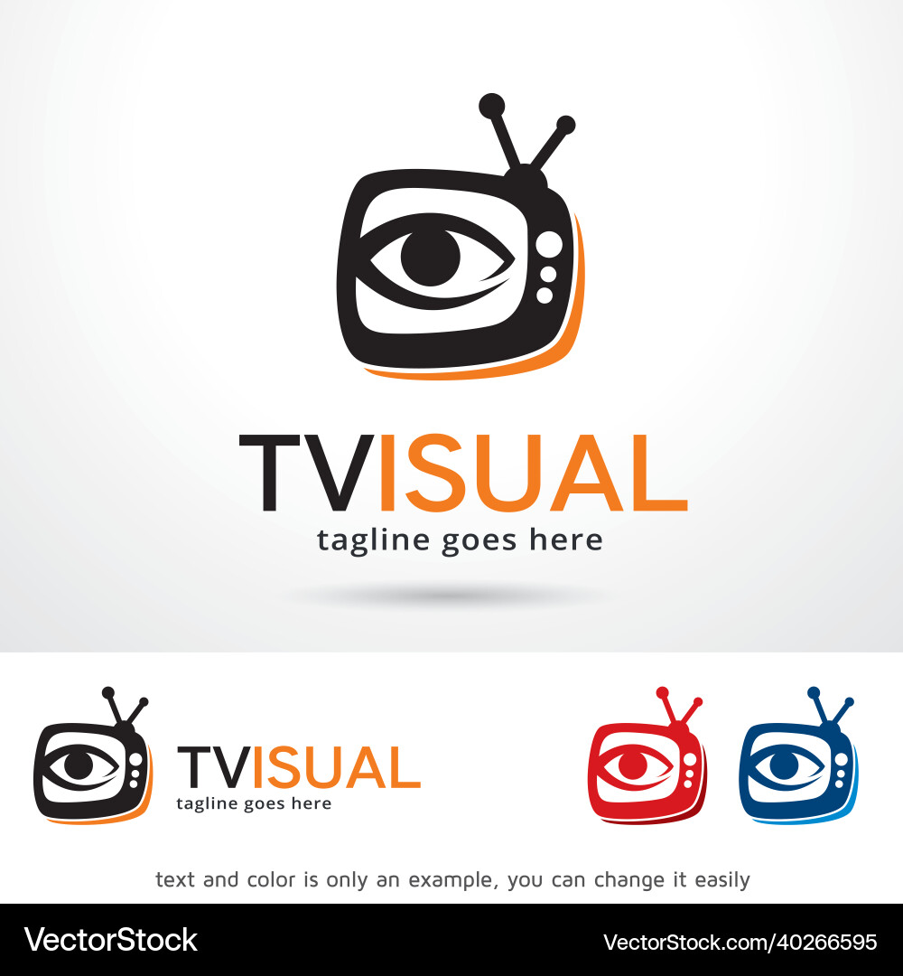 Tv Logo Vorlage Tv Logo Vorlage vektorbild