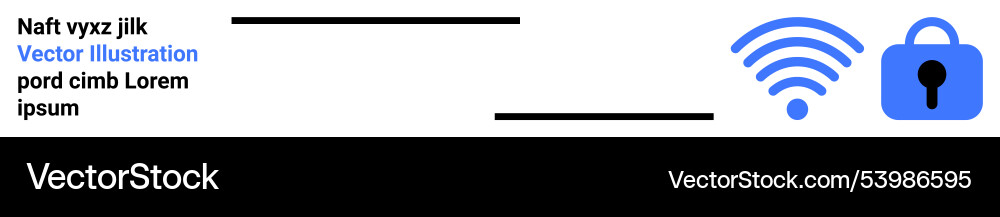 Wireless security connection with lock Vector Image